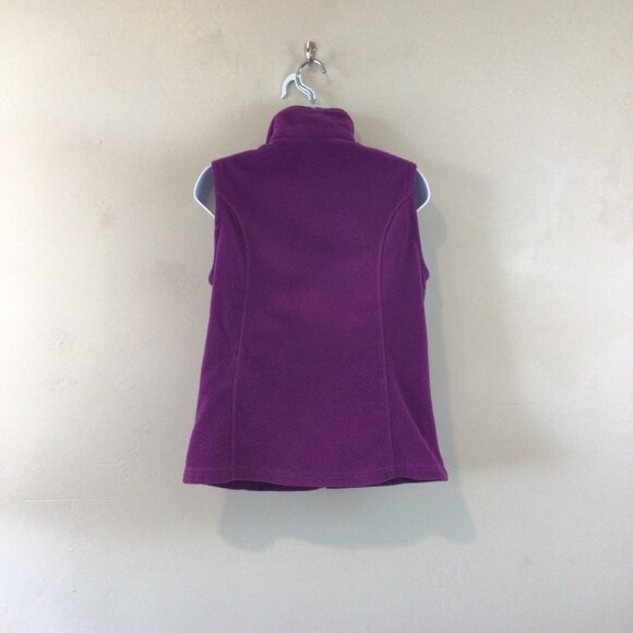 Columbia Bright Purple Zip Up Fleece Outdoor Vest - Picture 4 of 5